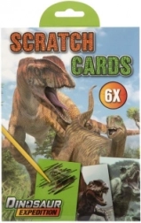 Krasplaatjes dinosaurussen – set van 6 kaarten 21 × 14 cm