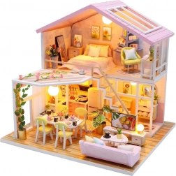 Miniature House Peaceful Moments Home with LED Lighting