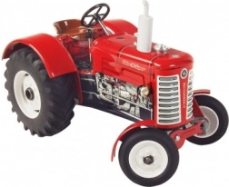 Metalen tractor Zetor 50 Super met opwindsleutel 1:25, rood