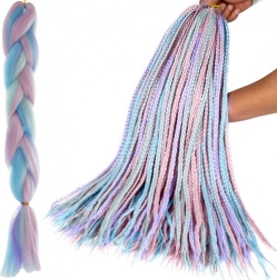 Synthetisch haar ombre paars–blauw