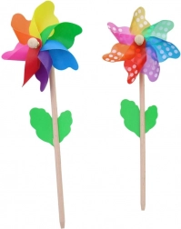 Windmolentje 14 cm met houten stokje, 3 soorten