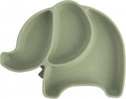 Kinder siliconen verdeeld bord olifant, groen 23,5 × 19 × 3,5 cm