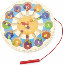 Houten magnetisch spel Klok labyrint Viga