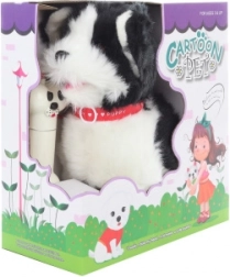 Hondje met kabel en afstandsbediening