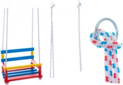 Colorful wooden swing 38 × 30 cm, load capacity 80 kg