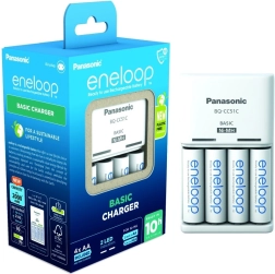 Chargeur Eneloop Basic BQCC51 + 4x piles AA