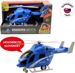 Politiehelikopter met vliegwiel met licht en geluid 20 cm MaDe
