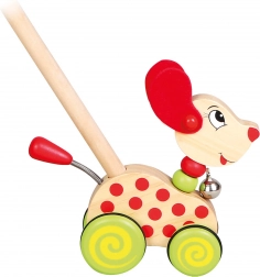 Bino duwhondje op stok met belletje