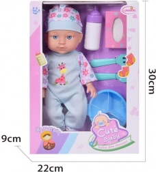 Babypop 29 cm met voeding en accessoires