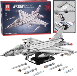 Jeu de construction REOBRIX avion de chasse F-16 Fighting Falcon (1337 pièces)