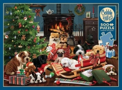 Christmas Puppies Puzzle 500 Pieces Cobb Hill