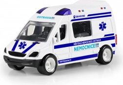 Metalen ambulance autootje Ostrava 7 cm
