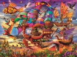 Puzzle Navire volant mystique 1500 pièces RAVENSBURGER