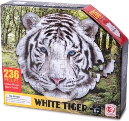 Outline puzzle white tiger 236 pieces