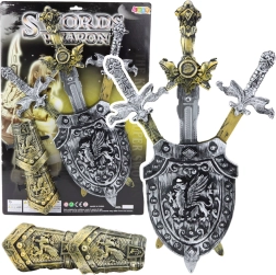 Knight Set with Swords, Shield, and Guards