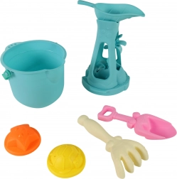 Kleurige zandset met molen