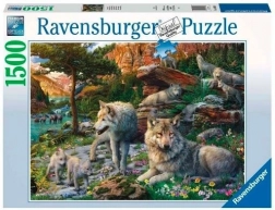 Puzzle 1500 pièces Loups de printemps