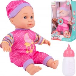 Babypop met voedingsflesje