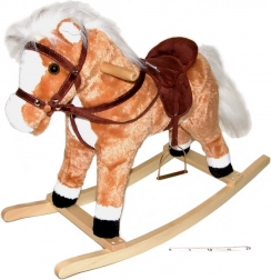 Schommelpaard met effecten bruin