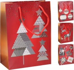 Gift Bag L 31 × 40 × 12 cm – Christmas Motifs