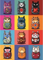 Puzzle Magnolia Catryoshky 1000 pieces