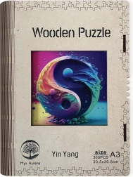 Houten puzzel Yin Yang