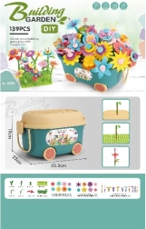 Flower Building Kit DIY Garden Cart 139 Pieces