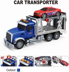 Voiture avec remorque de dépannage 1:14 à propulsion à remonter et avec lumière