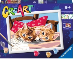 Ravensburger CreArt Paint by Numbers – Two Cuddly Kittens (24 × 18 cm)