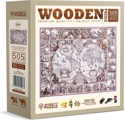 Houten puzzel WOODEN CITY Kaart van het Tijdperk van Ontdekkingen 505 stukjes