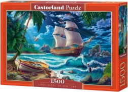 Puzzle 1500 pieces – Ship and Beach First Night New Land
