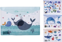 Map met drukknoop Zeewereld 35,8 × 26 cm