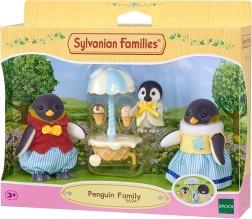 Sylvanian Families famille de manchots avec chariot de glace