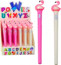 Lampje Flamingo Roze Pen Blauwe Inkt 0,7mm