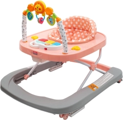 Trotteur pour bébé avec roues en silicone NEW BABY Forest Kingdom Rose