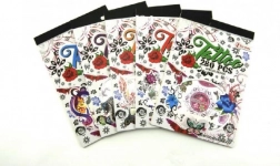 Tijdelijke tatoeages in boekje – 280 stuks, mix van motieven