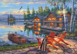 Puzzle Shores of the Lake, New York 1000 pieces by Schmidt
