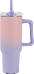 Grote thermobeker met rietje – pastel