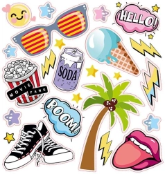 Opstrijkbare stickers Weekend