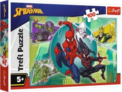 Puzzle 100 pièces Spiderman masque araignée Trefl