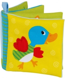 Livre bruissant en coton coloré avec sifflet Animaux