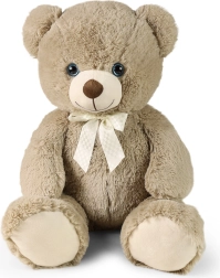 Ours en peluche cappuccino 78 cm avec nœud RAPPA