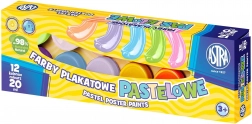Pastelkleurige plakkaatverf ASTRA 12×20 ml