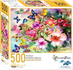 Puzzle Blumen und Schmetterlinge von Brain Tree