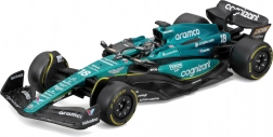Bburago 1:43 Formula 1 Aston Martin AMR23 #18 Lance Stroll – metalen model met bestuurder in geschenkdoos