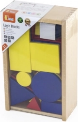 houten logische blokken – geometrische vormen viga toys montessori