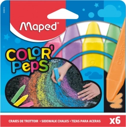Maped stoepkrijt – set van 6 kleuren