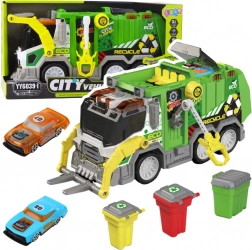 Camion-benne municipal avec lumières et sons