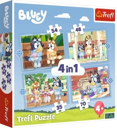Puzzel Bluey en vrienden 4-in-1