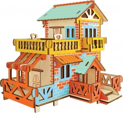 Woodcraft puzzle 3D en bois chalet de campagne
